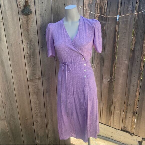 Rouje Gabin midi dress in Purple - Picture 9 of 15